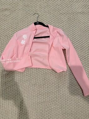 Darc Sport Pink Crop Zip Up